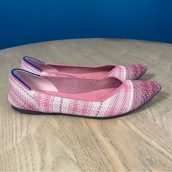 Rothy’s The Point Pink Plaid Limited Edition Ballet Flats Women’s Size 8.5 - Picture 3 of 9